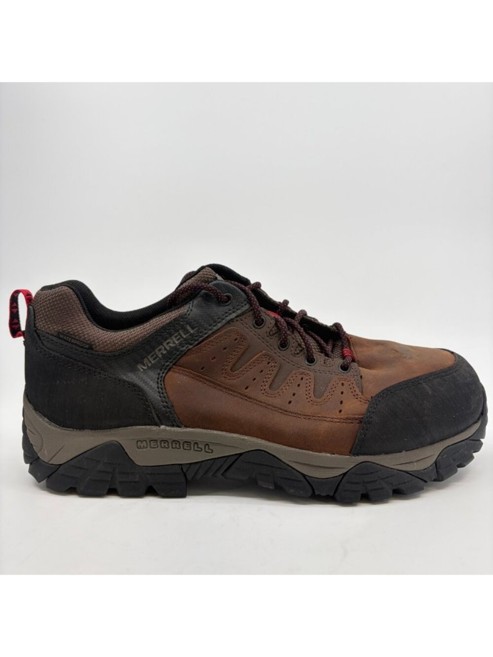 Merrell Windoc Mens Size 13E Brown Black Waterproof Steel Toe Safety Work Shoes